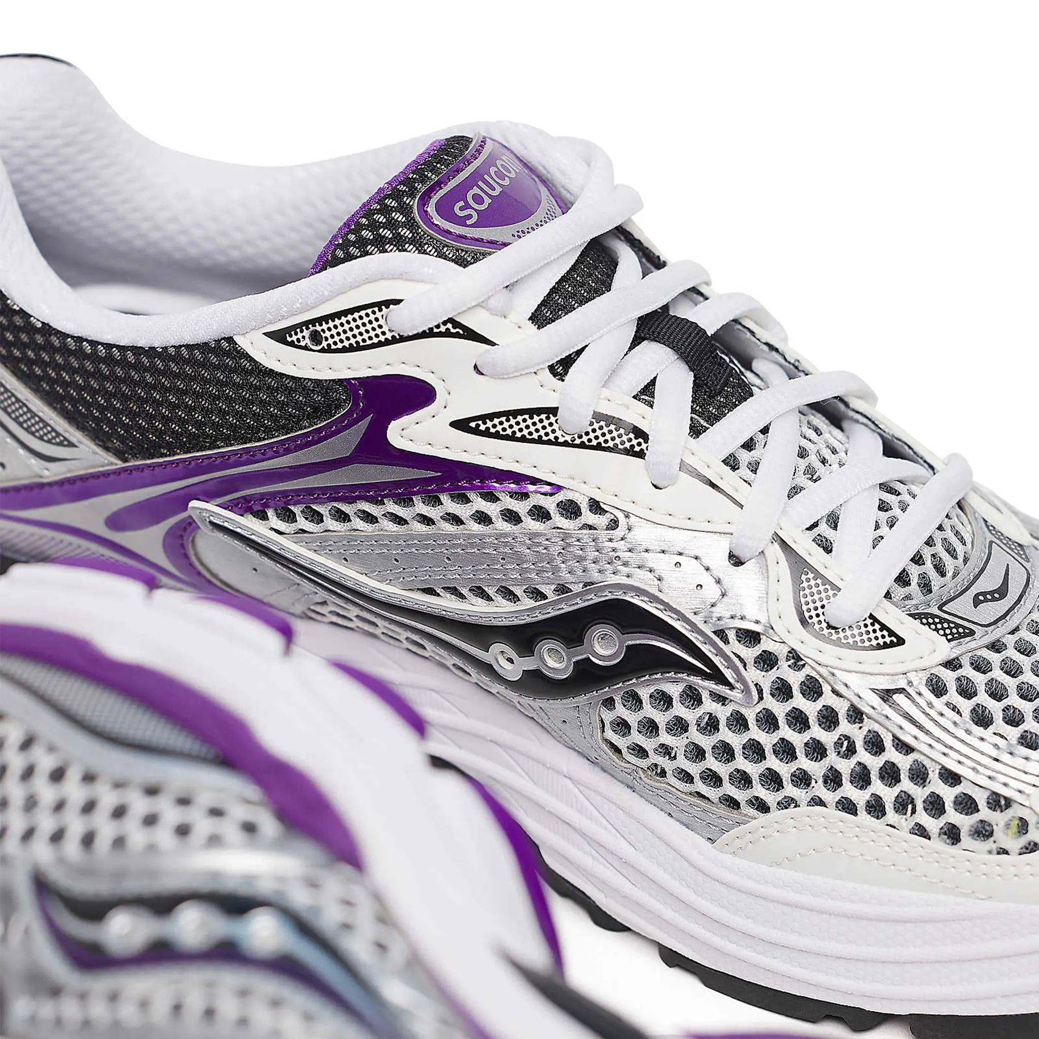 Detailed View of Saucony Progrid Omni 9 Silver Purple S70739-10